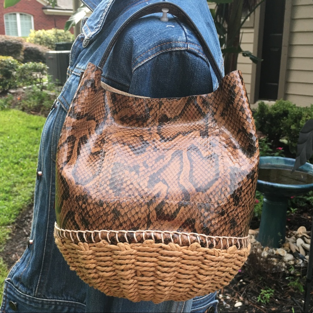 Vince Camuto Sula Top Handle Tote in Brown Leather